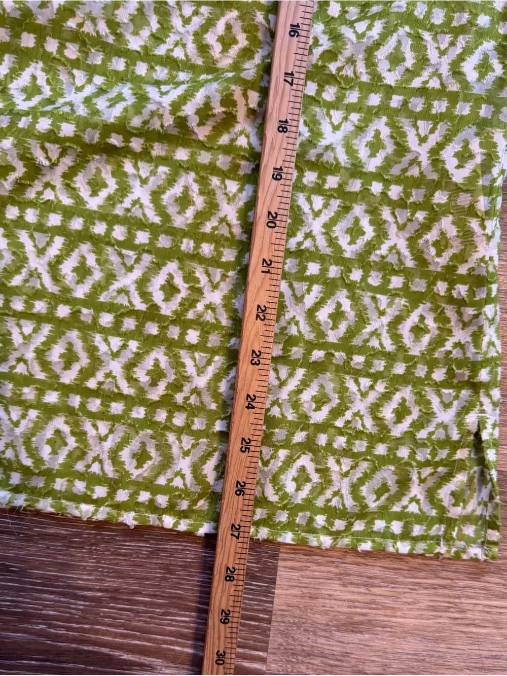 Chico's Green Geometric Casual Semi Sheer Top - Sz 1 - 1x - Picture 8 of 16